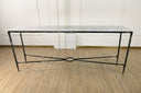 Vintage Forged Rectangle Marble Console Table