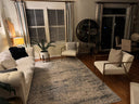 Vintage Forged Retro Silver Iron Frame Track Armchair