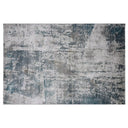 Torino Layered Brushfield Blue Grey Area Rug