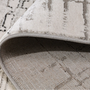 Xiangshe Layered Linear Abstract Neutral Area Rug
