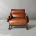 Mercury Cowhide Walnut Sofa Chair