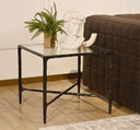 Thaddeus Glass Square Side Table 18" 22"