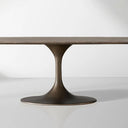 Aero Marble Stone Top Dining Table With Launette Steel Base Luxury Tulip Dining Table