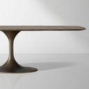 Aero Marble Stone Top Dining Table With Launette Steel Base Luxury Tulip Dining Table