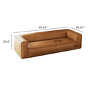 Genuine Leather Straight Sofa