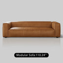 Genuine Leather Straight Sofa
