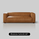 Genuine Leather Straight Sofa