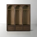 Hattie Triple Entryway Cabinet in Oak 69.75"W