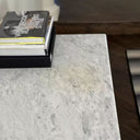 Thaddeus Metal Rectangle Marble Console Table Hand-Forged Entryways Entrance Table