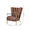 Vintage Forged  Leather Armchair Cigar Chair