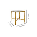 Thaddeus Mabrble Square Side Table 18" 22" Overhang O