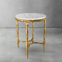 Thaddeus Round Marble Side Table 18" 22"