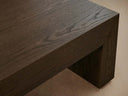 Sullivan Wood Waterfall Coffee Table Rectangle Rural Cocktail Table Oak Wood Center Tea Table