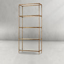Thaddeus Metal Glass Shelving Hand-Forged Units Storage Shelves