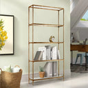 Thaddeus Metal Glass Shelving Hand-Forged Units Storage Shelves