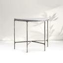 Giacometti Marble Demilune Console Table