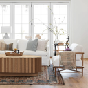 Mulhollan Oak Wood & Stone Coffee Table