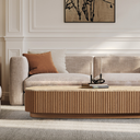 Mulhollan Oak Wood & Stone Coffee Table