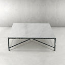Thaddeus Metal Marble Square Coffee Table Hand-Forged Living Sofa Center Tea Table