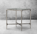 Thaddeus Glass Square Side Table 18" 22"