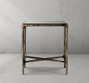 Thaddeus Glass Square Side Table 18" 22"