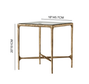 Thaddeus Glass Square Side Table 18" 22"