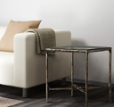Thaddeus Glass Square Side Table 18" 22"