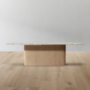 Mulholland Stone Rectangular Pedestal Dining Table