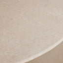Saint Germain Round Stone Dining Table with Modern Steel Base