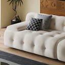 Tech Fabric Cream Straight Sofa