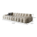 Tech Fabric Cream Straight Sofa