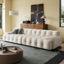 Tech Fabric Cream Straight Sofa