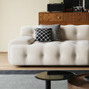 Tech Fabric Cream Straight Sofa