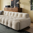 Tech Fabric Cream Straight Sofa