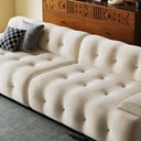 Tech Fabric Cream Straight Sofa