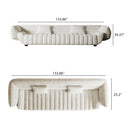 Italian Minimalist Fabric Sofa with Bed