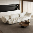 Italian Minimalist Fabric Sofa with Bed