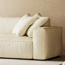Italian Minimalist Sofa with Full-Grain Leather