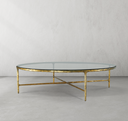 Thaddeus Glass Round Coffee Table 36" 55"