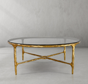 Thaddeus Glass Round Coffee Table 36" 55"