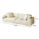 Italian Minimalist Sofa with Full-Grain Leather
