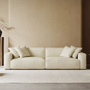 Italian Minimalist Sofa with Full-Grain Leather