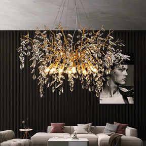 Mamie Postmodern Creative Crystal Branch Chandelier for Living Room