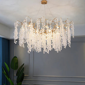 Hedda Branch Crystal Dining Room Chandelier, Elegant Pendant Lighting
