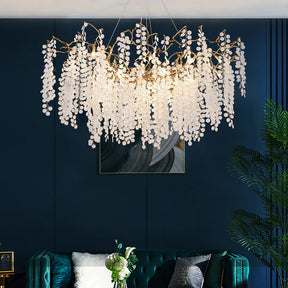 Hedda Branch Crystal Dining Room Chandelier, Elegant Pendant Lighting