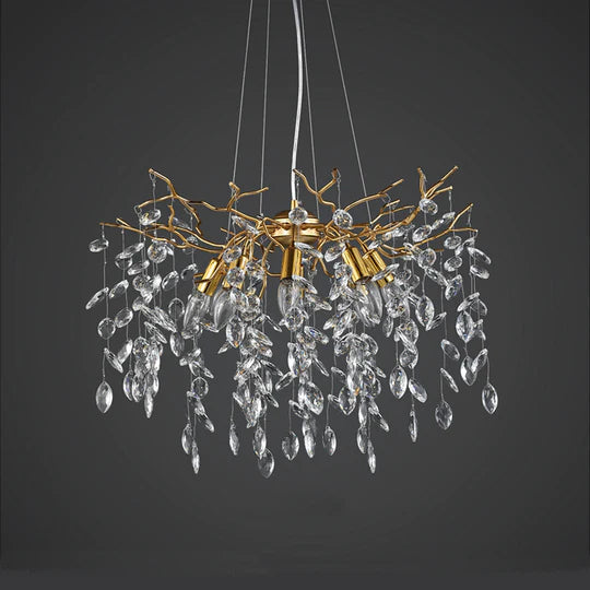 Mamie Postmodern Creative Crystal Branch Chandelier for Living Room
